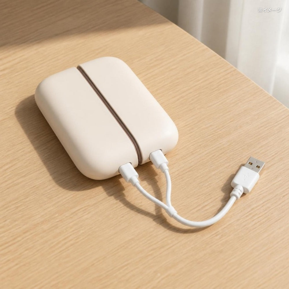 二股ケーブルで2つ同時に充電（イメージ）